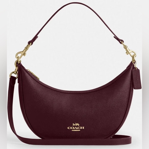 Coach Handbags - Coach Aria Shoulder Bag Merlot with Gold Hardware